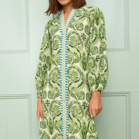 Anna Cate Riley Midi Caftan in Seaside M - Picture 1 of 3